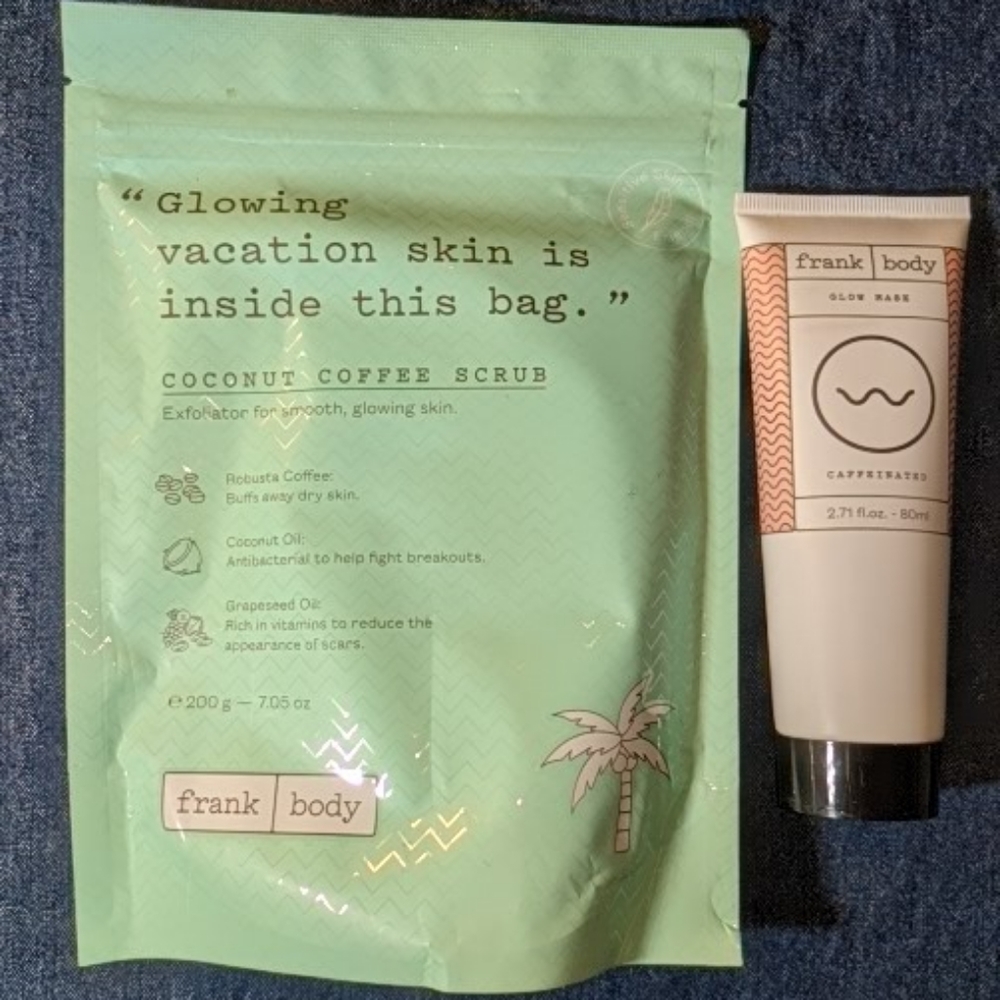 Frank Body coconut coffee scrub & glow mask